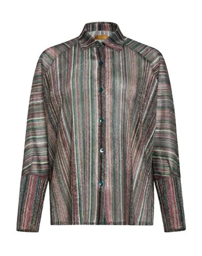 Siyu Woman Shirt Brick Size 4 Polyester, Metallic Fiber In Multi