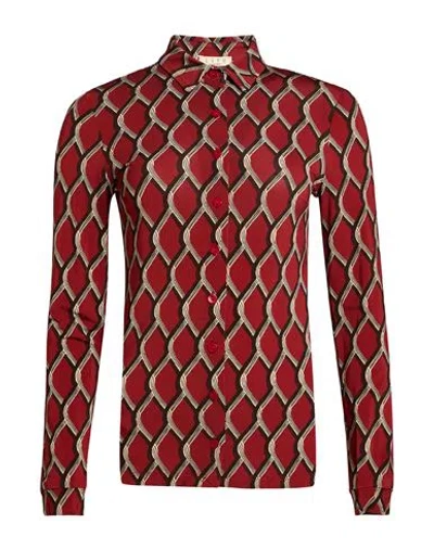 Siyu Woman Shirt Brick Size 4 Viscose, Elastane In Red