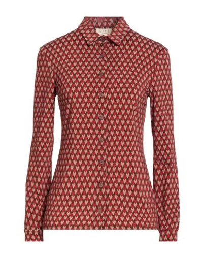 Siyu Woman Shirt Brick Size 6 Viscose, Elastane