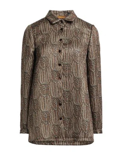 Siyu Woman Shirt Bronze Size 2 Wool, Lurex, Silk, Nylon, Cotton In Yellow