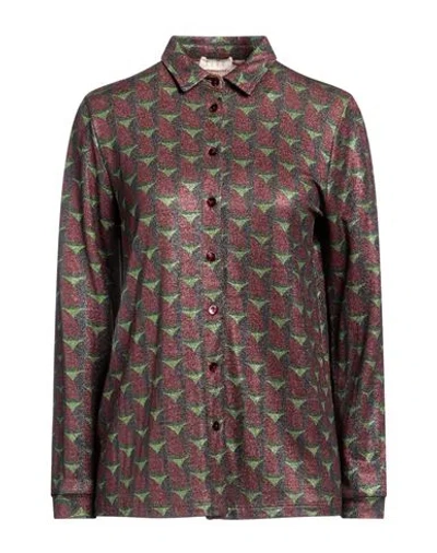 Siyu Woman Shirt Burgundy Size 4 Viscose, Elastane In Red