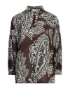 Siyu Woman Shirt Dark Brown Size 8 Cotton In Brown