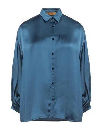 Siyu Woman Shirt Deep Jade Size 4 Viscose In Blue