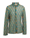 Siyu Woman Shirt Deep Teal Size 6 Wool, Polyamide In Green