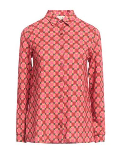 Siyu Woman Shirt Fuchsia Size 6 Viscose, Elastane In Pink