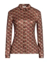 Siyu Woman Shirt Gold Size 4 Viscose, Elastane