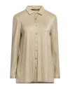 SIYU SIYU WOMAN SHIRT GOLD SIZE 6 VISCOSE, POLYAMIDE, POLYESTER