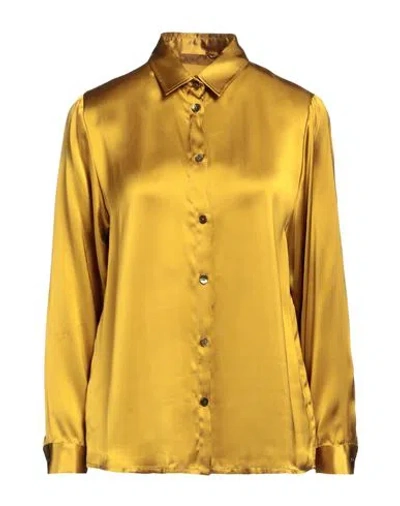 Siyu Woman Shirt Mustard Size 4 Viscose In Gold