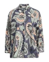 Siyu Woman Shirt Navy Blue Size 8 Cotton