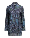 Siyu Woman Shirt Navy Blue Size 8 Cotton