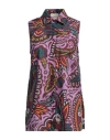 Siyu Woman Shirt Purple Size 8 Cotton