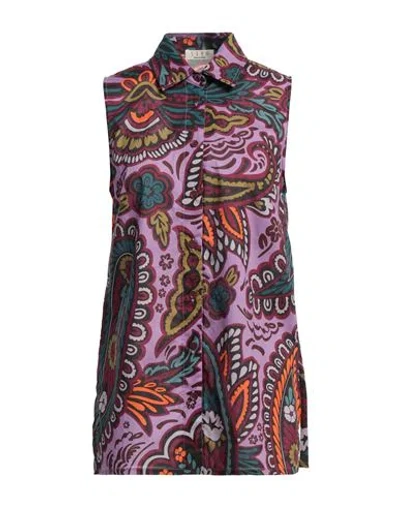 Siyu Woman Shirt Purple Size 8 Cotton