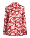 Siyu Woman Shirt Red Size 8 Silk, Elastane
