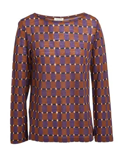 Siyu Woman Sweater Brown Size 6 Wool, Polyamide In Brown
