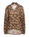 SIYU SIYU WOMAN SWEATER BROWN SIZE 8 WOOL, POLYAMIDE