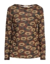 Siyu Woman Sweater Brown Size 6 Wool, Polyamide