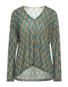 Siyu Woman Sweater Deep Teal Size 4 Wool, Polyamide In Green