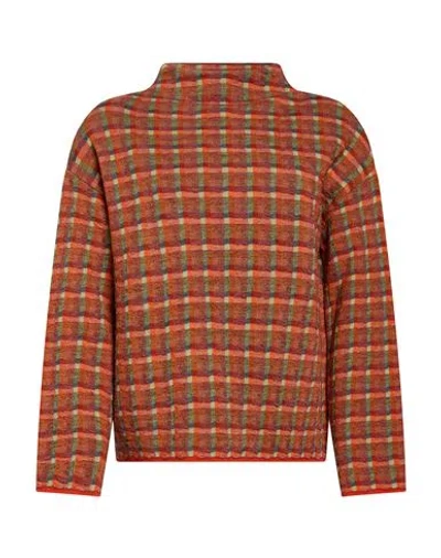 Siyu Woman Sweater Orange Size 4 Merino Wool In Brown