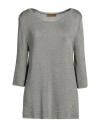 Siyu Woman Sweater Sage Green Size 6 Viscose, Metallic Fiber