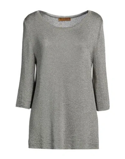 Siyu Woman Sweater Sage Green Size 6 Viscose, Metallic Fiber In Sage Green