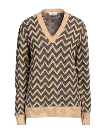 Siyu Woman Sweater Sand Size 6 Merino Wool In Beige