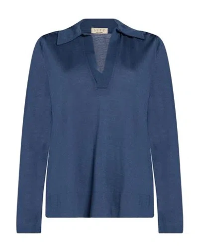 Siyu Woman Sweater Slate Blue Size 6 Merino Wool