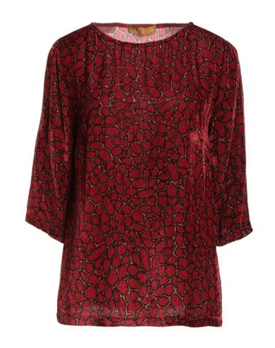 Siyu Woman Top Brick Size 10 Viscose, Silk