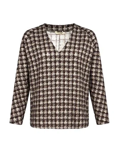 Siyu Woman Top Brown Size 10 Viscose, Elastane