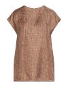 Siyu Woman Top Brown Size 4 Silk