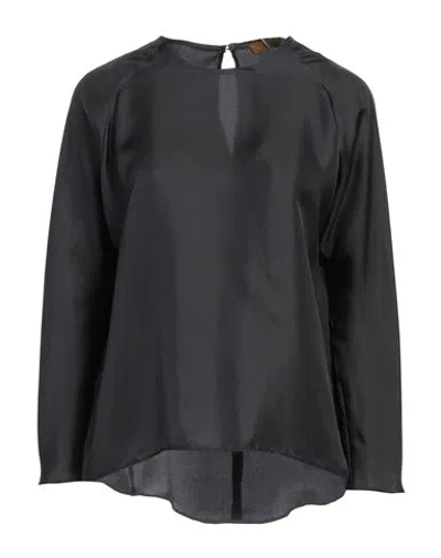 Siyu Woman Top Charcoal Size 8 Silk