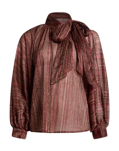Siyu Woman Top Copper Size 4 Polyester, Metal Fiber In Purple