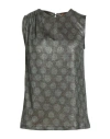 Siyu Woman Top Dark Green Size 4 Viscose, Polyamide, Polyester