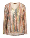 Siyu Woman Top Gold Size 12 Viscose, Elastane In Gold