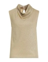 Siyu Woman Top Gold Size 4 Viscose, Polyamide, Polyester