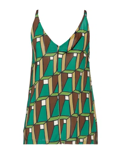 SIYU SIYU WOMAN TOP GREEN SIZE 6 VISCOSE, ELASTANE