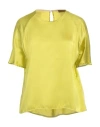 Siyu Woman Top Lime Green Size 6 Silk, Elastane In Green