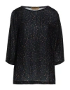 Siyu Woman Top Navy Size 4 Viscose, Silk