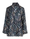 Siyu Woman Top Slate Blue Size 10 Silk