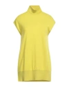 Siyu Woman Turtleneck Acid Green Size 4 Merino Wool In Green