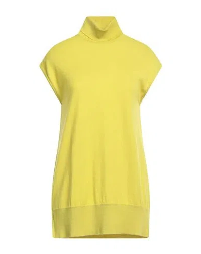 Siyu Woman Turtleneck Acid Green Size 4 Merino Wool