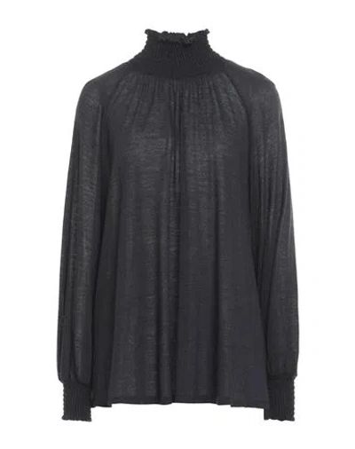 Siyu Woman Turtleneck Black Size 4 Wool, Polyamide