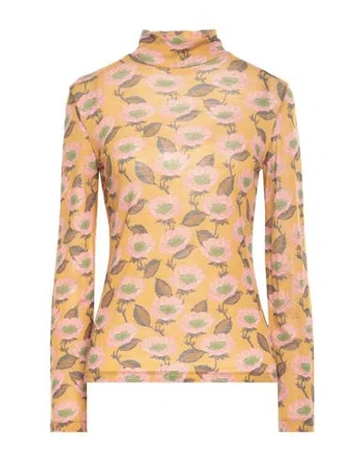 Siyu Woman Turtleneck Mustard Size 2 Wool, Polyamide In Yellow