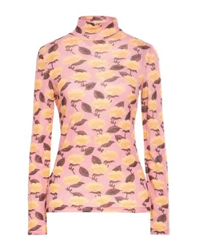 Siyu Woman Turtleneck Pink Size 4 Wool, Polyamide