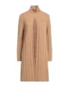 Siyu Woman Turtleneck Sand Size 4 Polyamide, Metallized Polyamide In Beige