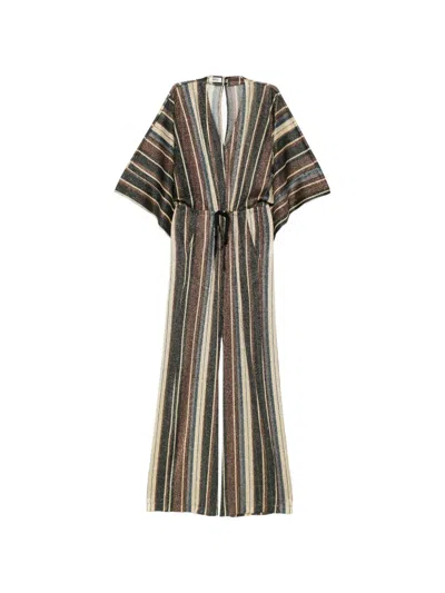 Siyu Striped Tie-fastening Jumpsuit In Multi