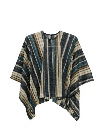 Siyu Zoe Striped-pattern Kaftan In Blue