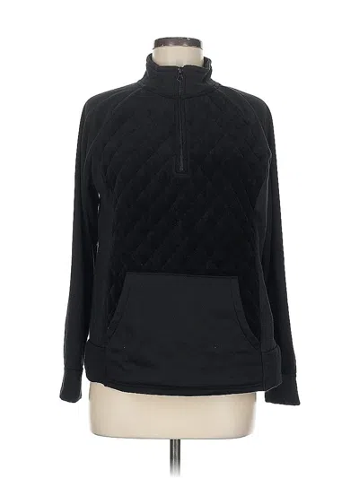 Pre-owned Sjb Active By St. John's Bay Fleece Jacket In Black