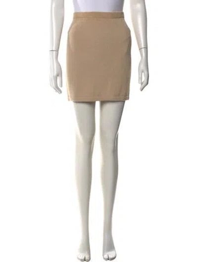 Pre-owned Sjk St. John Wool Mini Skirt In Neutral