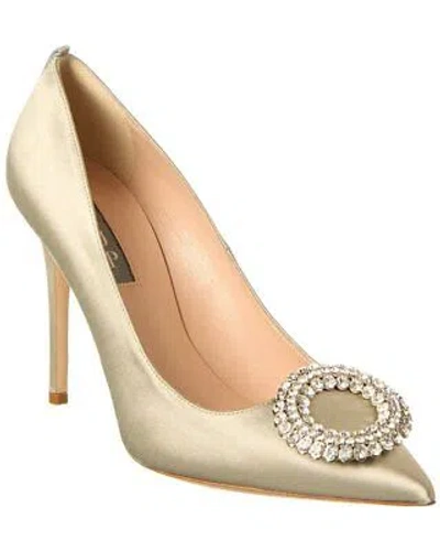 Pre-owned Sjp By Sarah Jessica Parker Noussa 100 Satin Pump Women's In Gray
