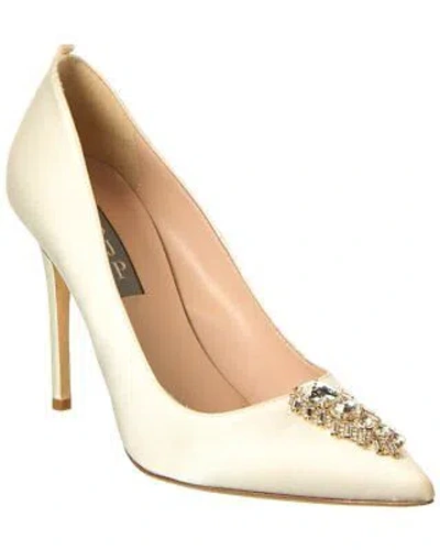 Pre-owned Sjp By Sarah Jessica Parker Tempest 100 Satin Pump Women's In White